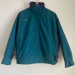 Vintage Columbia box logo Bugaboo color block  jacket with removable fleece